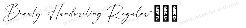 Beauty Handwriting Regular字体转换